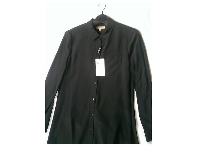 Burberry Uniform Seidenhemdkleid schwarz - Ansicht 9