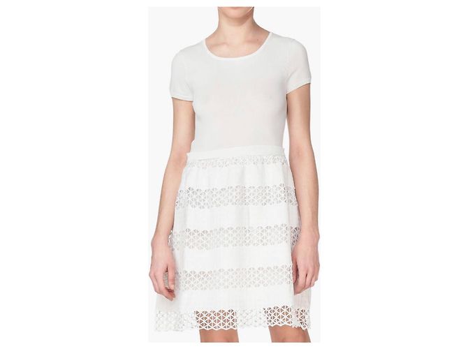 Vestido Suncoo de algodón y encaje blanco - vista 2