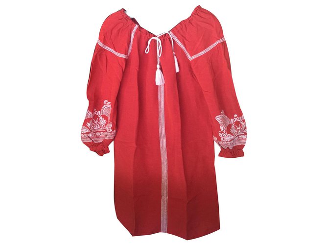 Maje Robe Coton Rouge ref.129416 - Joli Closet