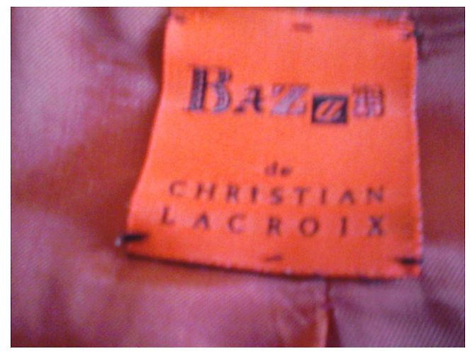 Abrigo Christian Lacroix de algodón rojo con botones negros Roja - vista 4
