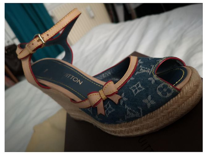 Louis Vuitton Sandalen Blau - Ansicht 3