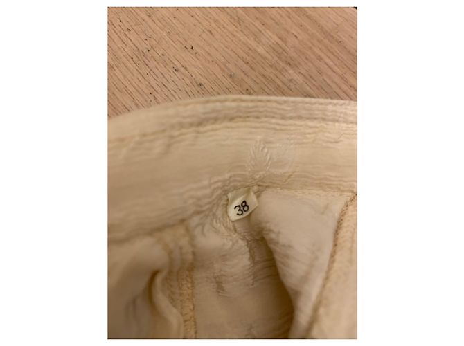 Camicetta a portafoglio Pierre Cardin in seta beige gialla Giallo - vista 6