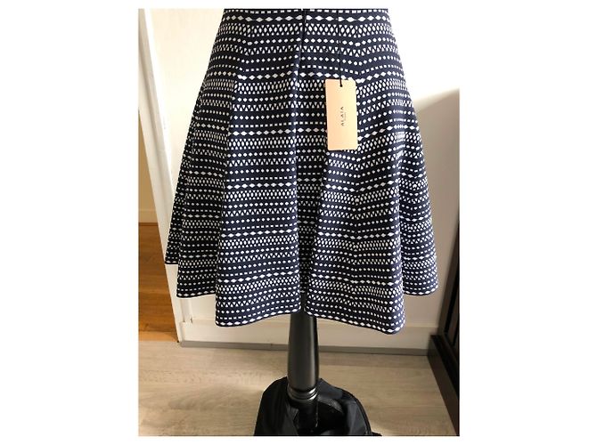 Falda Alaïa Azul Oscuro Forma Cubo - vista 2