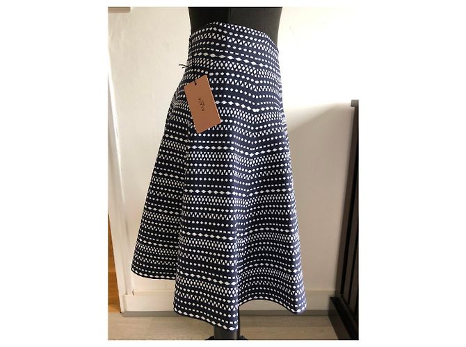 Falda Alaïa Azul Oscuro Forma Cubo - vista 3
