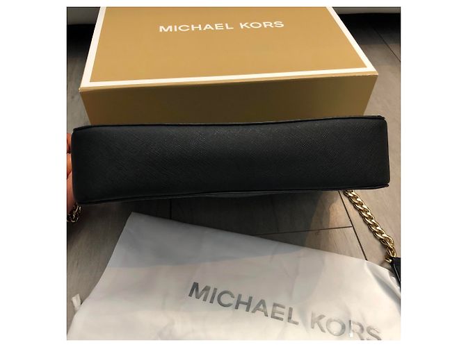 Michael Kors Jet set in pelle saffiano Nero - vista 2
