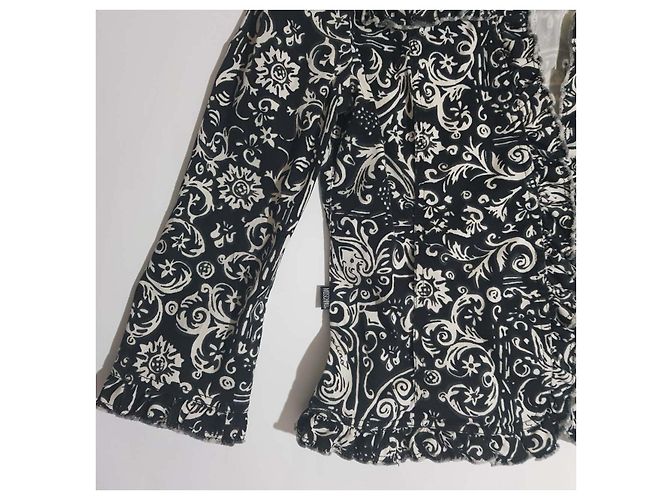 Blazer Moschino Jeans Bianco e Nero in Cotone - vista 4