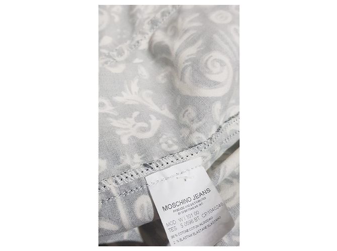Blazer Moschino Jeans Bianco e Nero in Cotone - vista 7