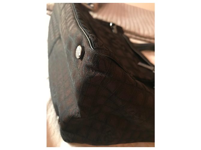 Chanel CC Logo Canvas Tasche Braun - Ansicht 3