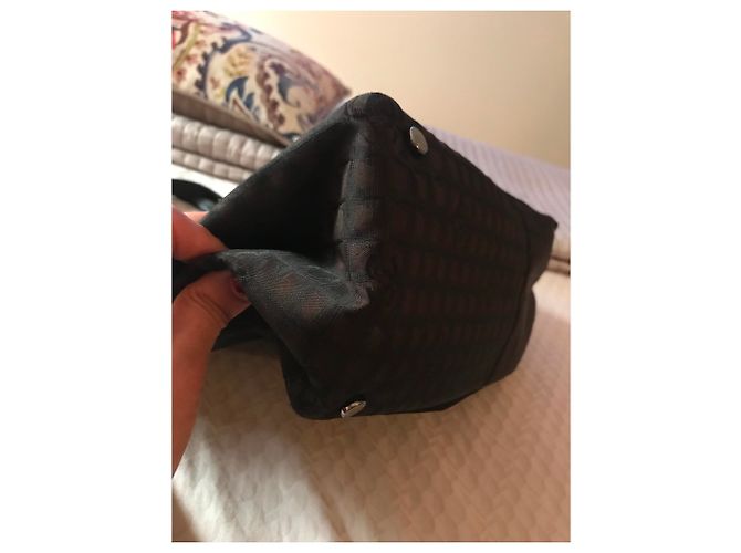 Chanel CC Logo Canvas Tasche Braun - Ansicht 4