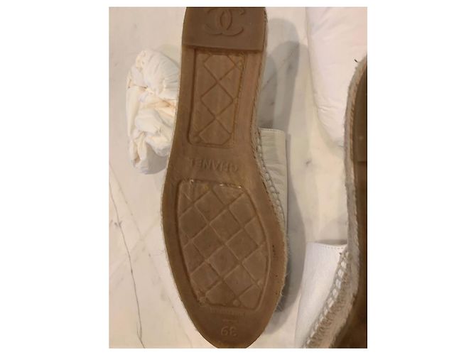 Chanel Classic espadrillas muli EU39 Nero Crema - vista 4