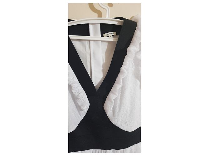Manoush Marilyn Partykleid Schwarz Weiß Polyamid Größe 36 - Ansicht 3