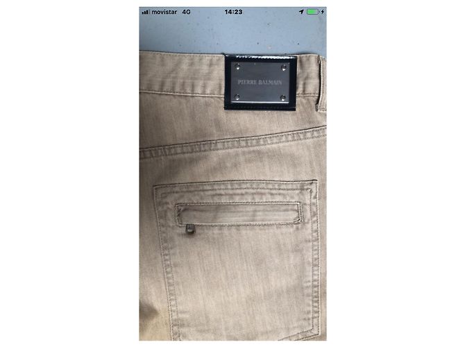 Balmain Jeans Beige da Uomo - vista 5