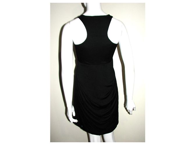Abito nero Halston Heritage con schiena racerback - vista 2