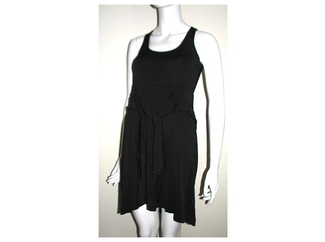 Abito nero Halston Heritage con schiena racerback - vista 3