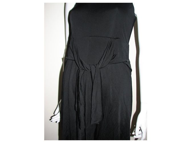 Abito nero Halston Heritage con schiena racerback - vista 4