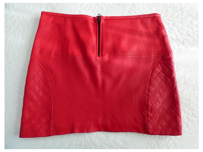 Falda de cuero roja American Retro - vista 2
