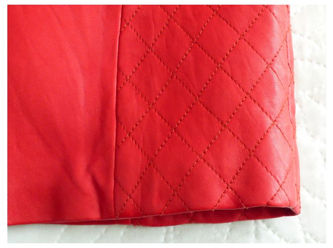 Falda de cuero roja American Retro - vista 5