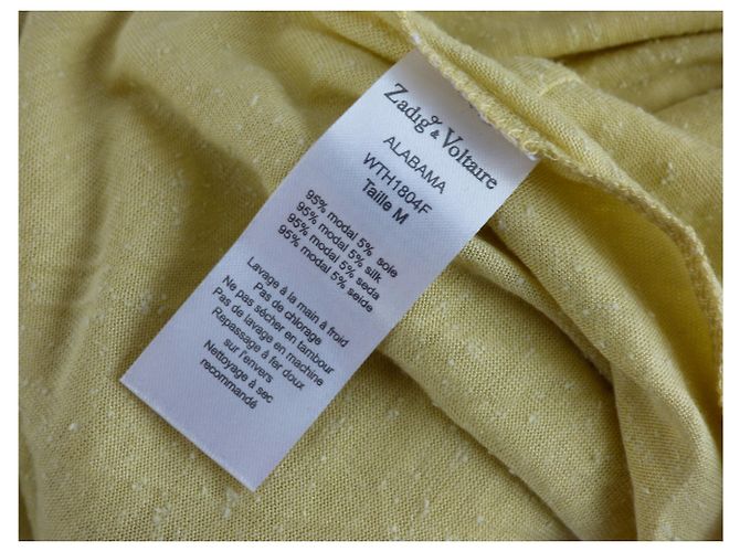 T-shirt Zadig & Voltaire gialla in seta e modal Giallo - vista 16
