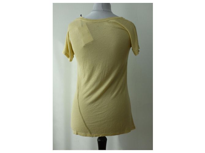 T-shirt Zadig & Voltaire gialla in seta e modal Giallo - vista 4