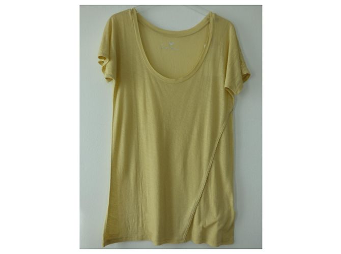 T-shirt Zadig & Voltaire gialla in seta e modal Giallo - vista 6