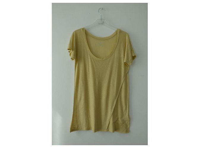 T-shirt Zadig & Voltaire gialla in seta e modal Giallo - vista 9