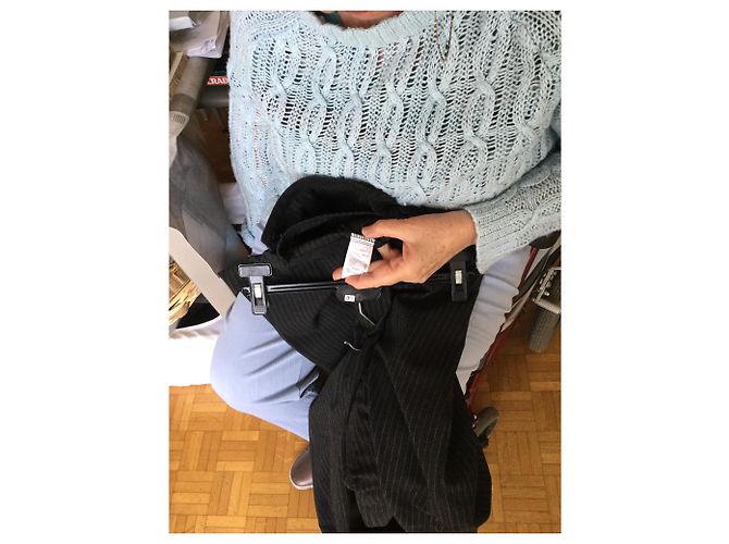 Autre Marque LILI SOBERLY Hose Grau aus Seide und Polyester - Ansicht 4