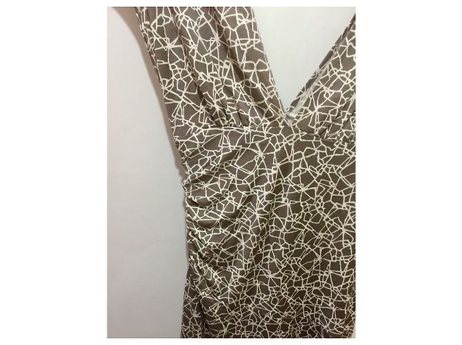 Diane Von Furstenberg DvF Mula Seidenjerseykleid Roh Taupe - Ansicht 5