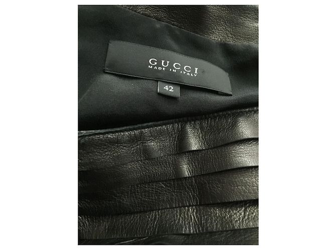 Gucci Weiches Lederkleid mit Rüschen - Ansicht 4