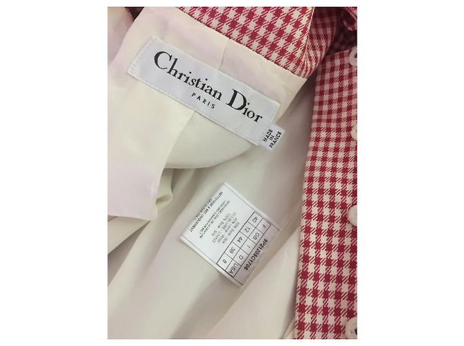 Dior Top de espartilho de lã de seda de guingão com cinto de couro - vista 4