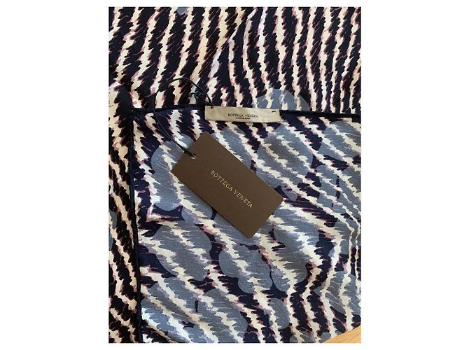carré 90 zebra di seta blu bottega veneta - vista 4