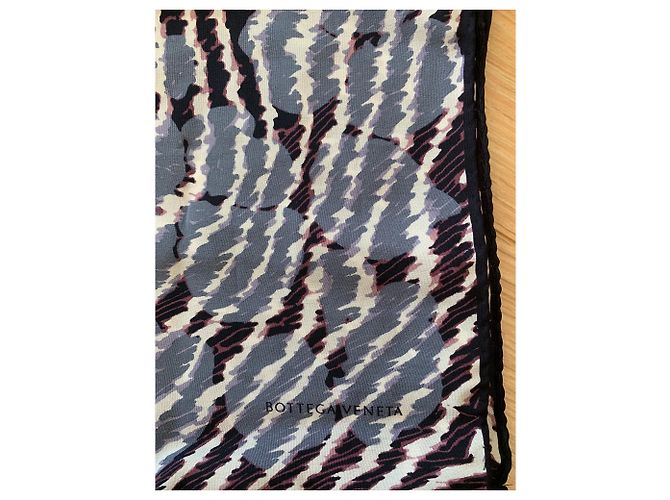 carré 90 zebra di seta blu bottega veneta - vista 5