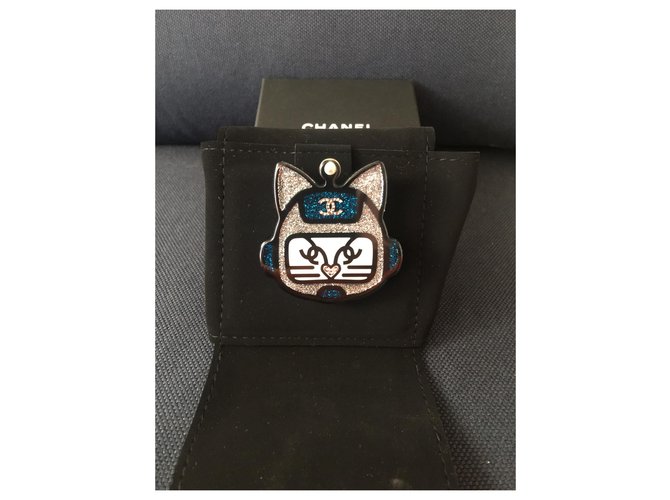 Spilla Gatto Chanel Blu - vista 2