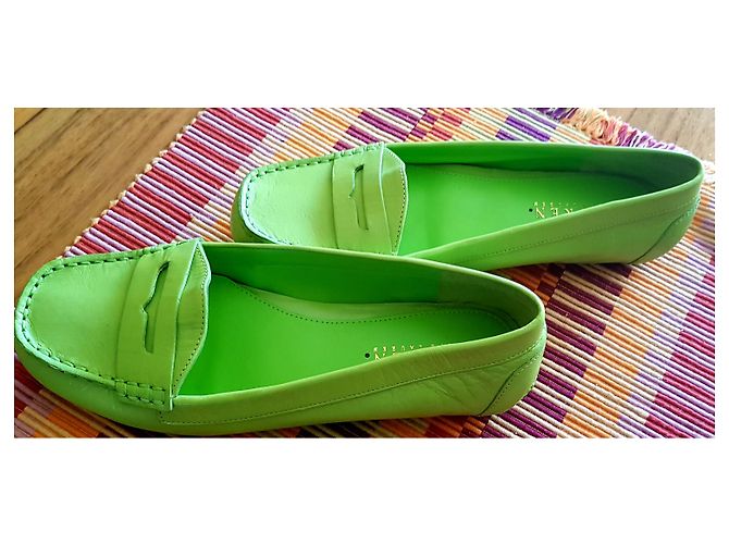 Mocassini Ralph Lauren Verdi in Pelle Taglia 7 Verde - vista 2
