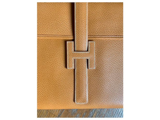 Hermès Jige GM Beige Caramelo - vista 8