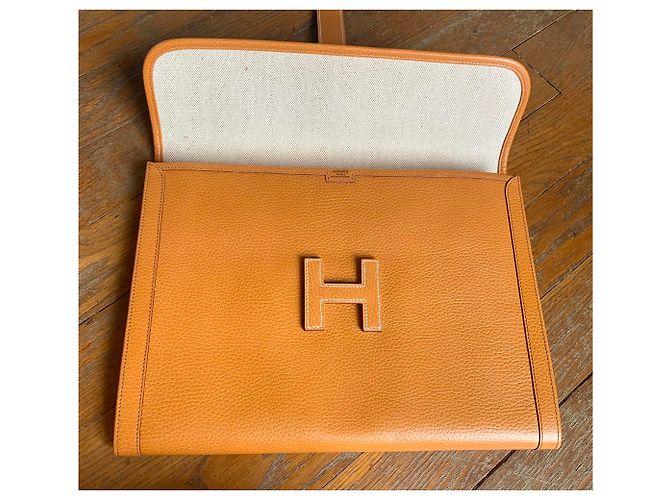 Hermès Jige GM Beige Caramelo - vista 9