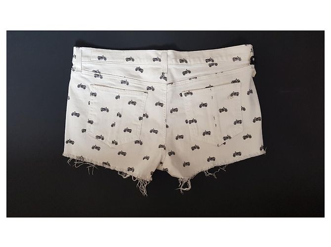 Rag & Bone Moto Mila Shorts Schwarz Weiß - Ansicht 2