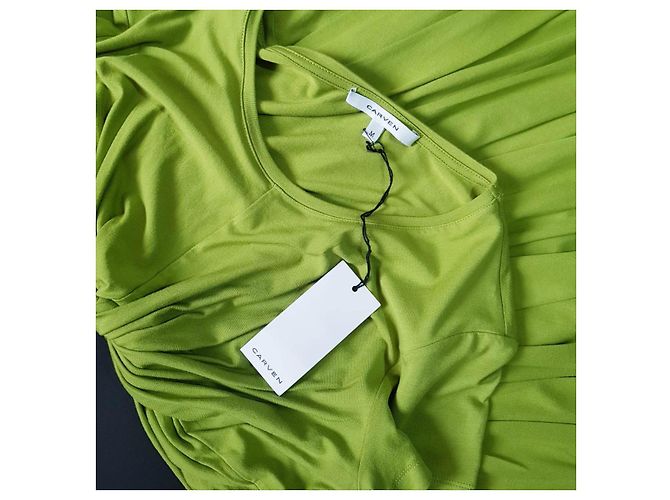 Vestido Carven verde de viscosa Talla M - vista 3