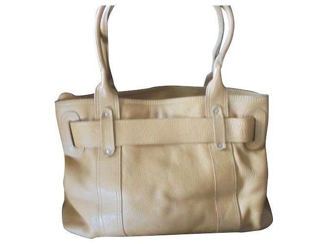 Borsa a mano Claude Montana in pelle color cognac Marrone chiaro - vista 2
