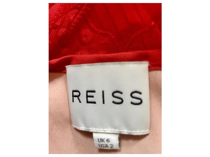 Abito Reiss con pizzo rosso e gonna in chiffon Carne - vista 10