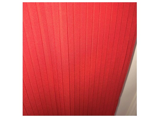 Abito Reiss con pizzo rosso e gonna in chiffon Carne - vista 9