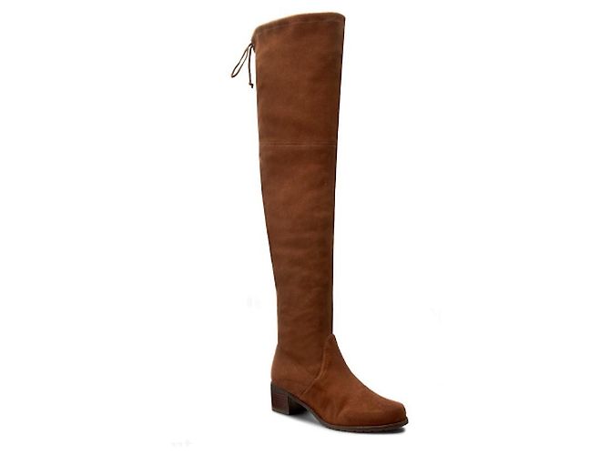 Stuart Weitzman Midland Wildleder Overknee Stiefel Caramel Hellbraun Karamell - Ansicht 2