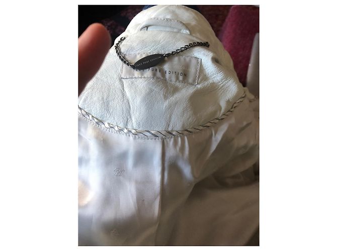Ikks Bikerjacke aus Lammleder Weiß - Ansicht 11