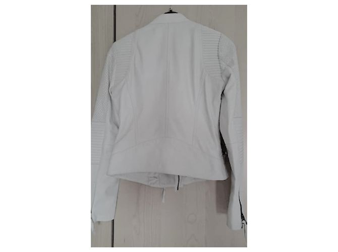 Ikks Bikerjacke aus Lammleder Weiß - Ansicht 16