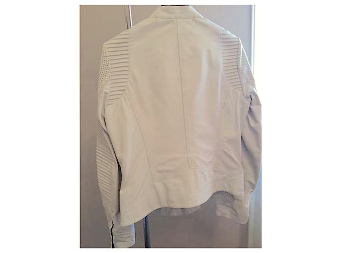 Ikks Bikerjacke aus Lammleder Weiß - Ansicht 2