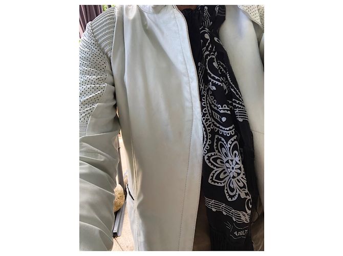 Ikks Bikerjacke aus Lammleder Weiß - Ansicht 9