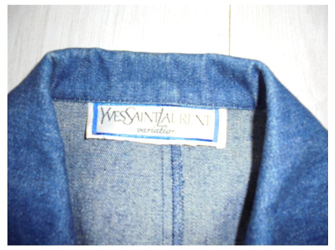 Yves Saint Laurent Blue Denim Jacket - view 2