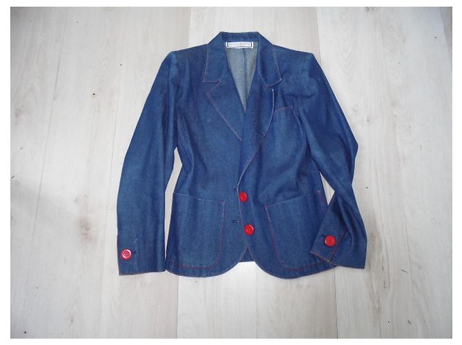 Yves Saint Laurent Blue Denim Jacket - view 3