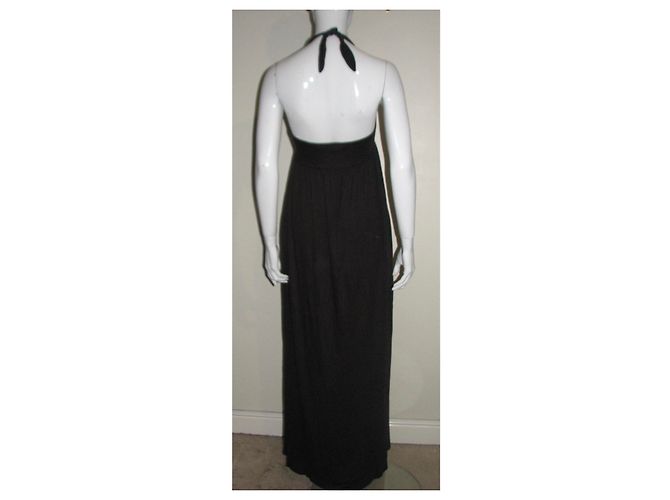 Diane Von Furstenberg Vintage Neckholder Maxikleid Dunkelbraun - Ansicht 2
