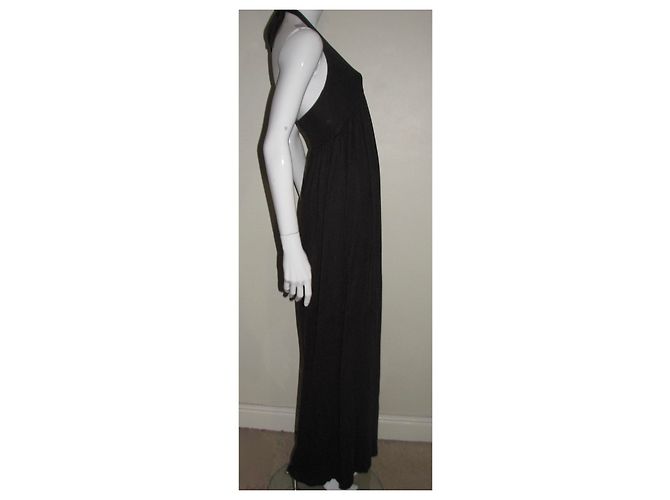 Diane Von Furstenberg Vintage Neckholder Maxikleid Dunkelbraun - Ansicht 3