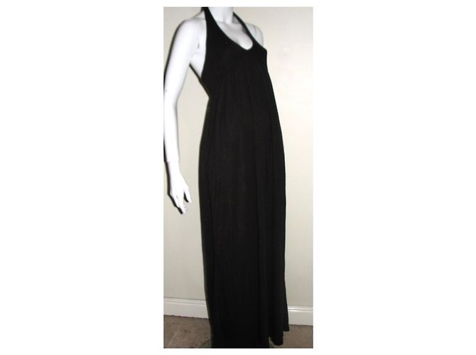 Diane Von Furstenberg Vintage Neckholder Maxikleid Dunkelbraun - Ansicht 4